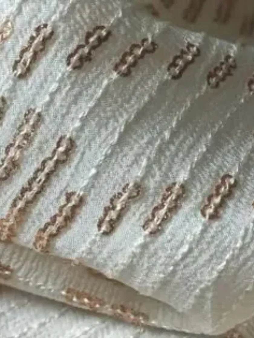 Gold Sequins Allover Embroidery Fabric #6648 thumb 4