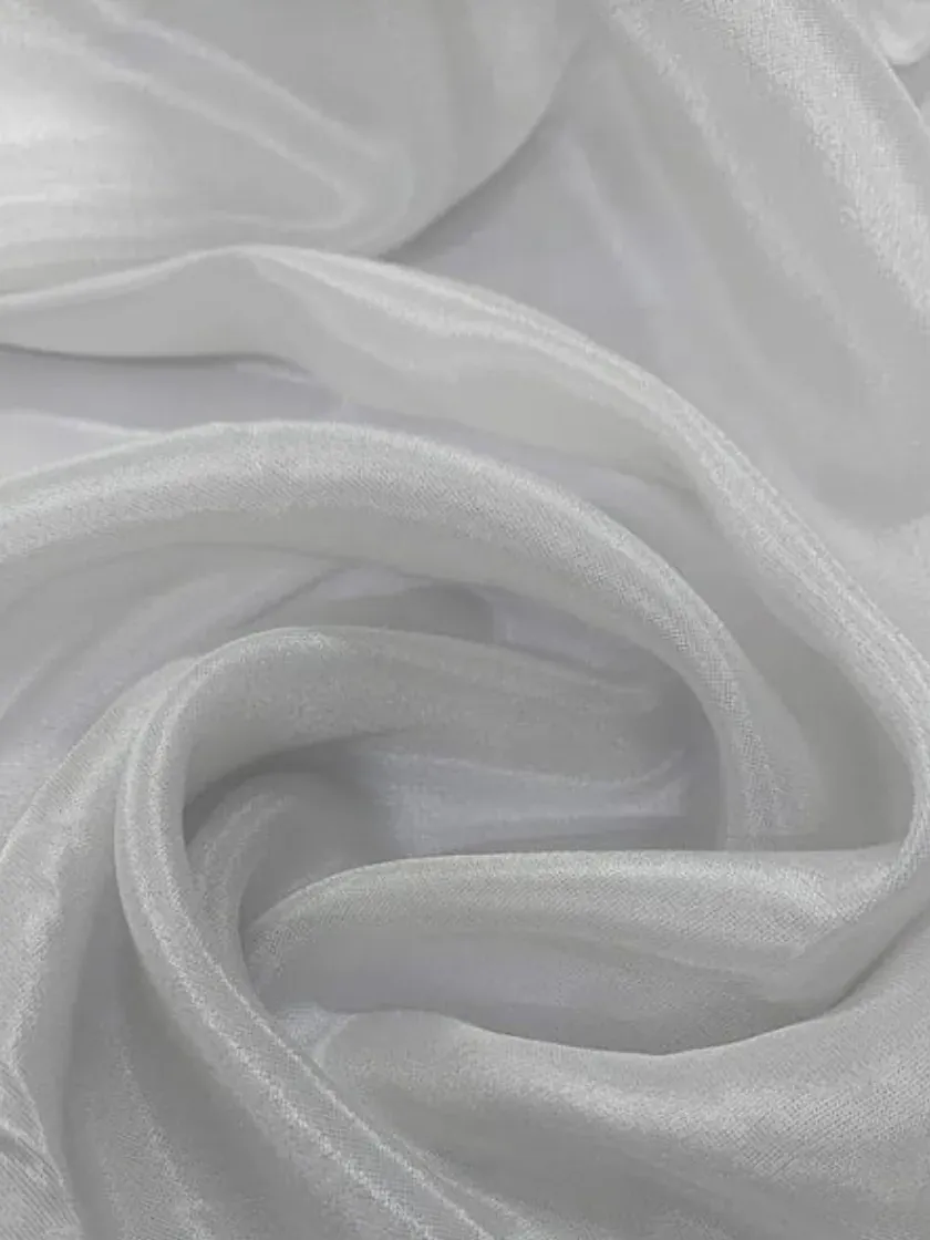Plain Dyeable Pure Tissue Silver Fabric #MF121