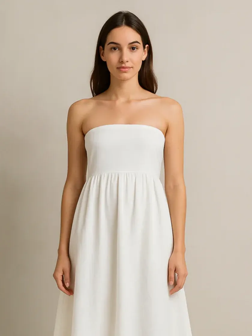 Plain Dyeable Pure White Mull Cotton Fabric #MF122 thumb 2