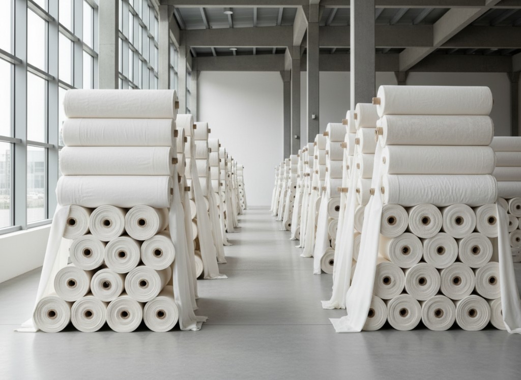 White Plain Fabric